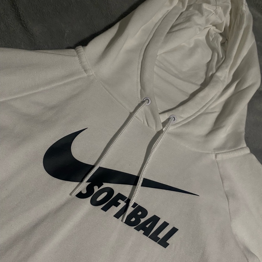 Nike White Hoodie with Logo